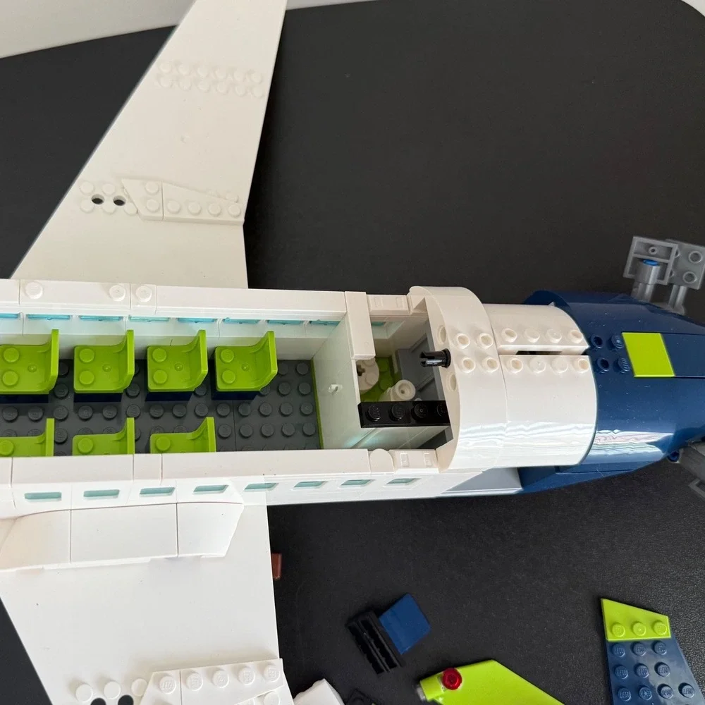 LEGO Passenger Airplane 60262 City Kids White Blue Incomplete Parts Set